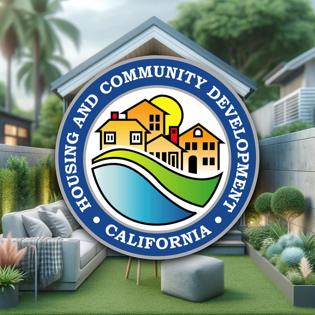 An inviting, softly blurred image of an accessory dwelling unit, symbolizing the potential for homeowners to explore grants and funding at the California HCD ADU page.
